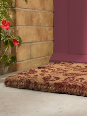 Laura Ashley Red Tufted Ashtead printed Doormat - Image 3 of 4