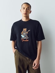 নীল - Fender Bear Regular Fit T-Shirt - 7এর মধ্যে 1 ছবি