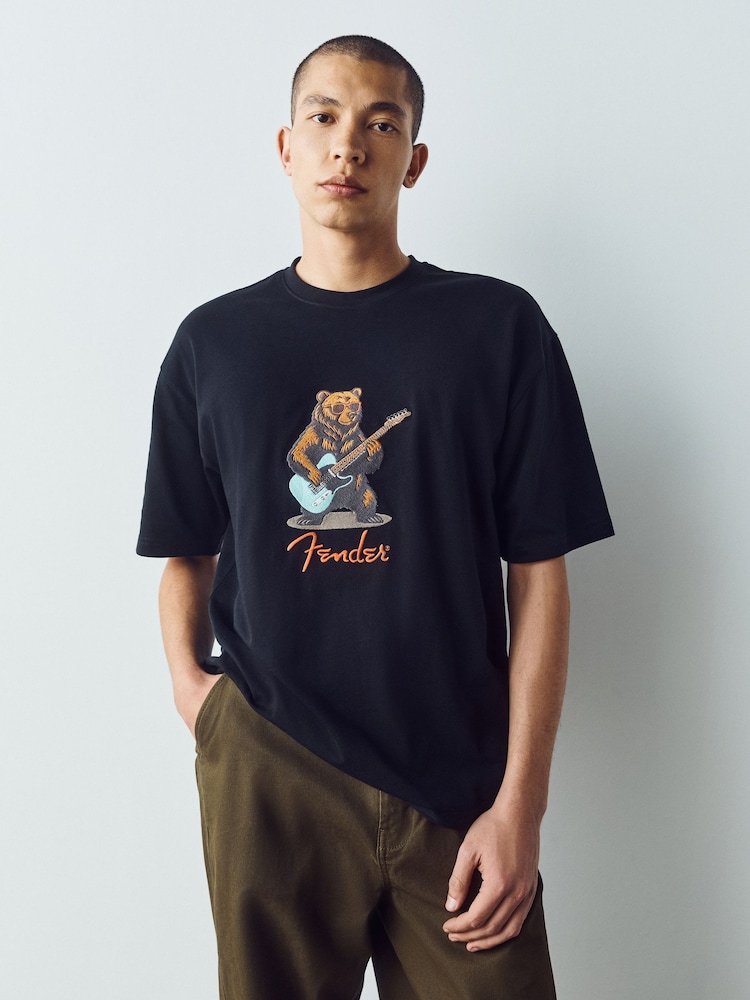নীল - Fender Bear Regular Fit T-Shirt - 7এর মধ্যে 1 ছবি