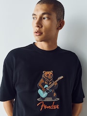 নীল - Fender Bear Regular Fit T-Shirt - 7এর মধ্যে 4 ছবি