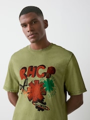 Green Red Hot Chilli Peppers - Relaxed Fit - T-krekls ar grafikas apdruku - Attēls 1 no 4