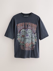 Black Guns N Roses Regular Fit Band Graphic Print T-Shirt - Image 6 of 9