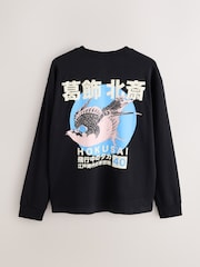 Black Hokusai Bird - Majica dugih rukava s grafikom - Slika 5 od 9