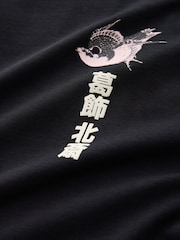 Black Hokusai Bird - Majica dugih rukava s grafikom - Slika 7 od 9