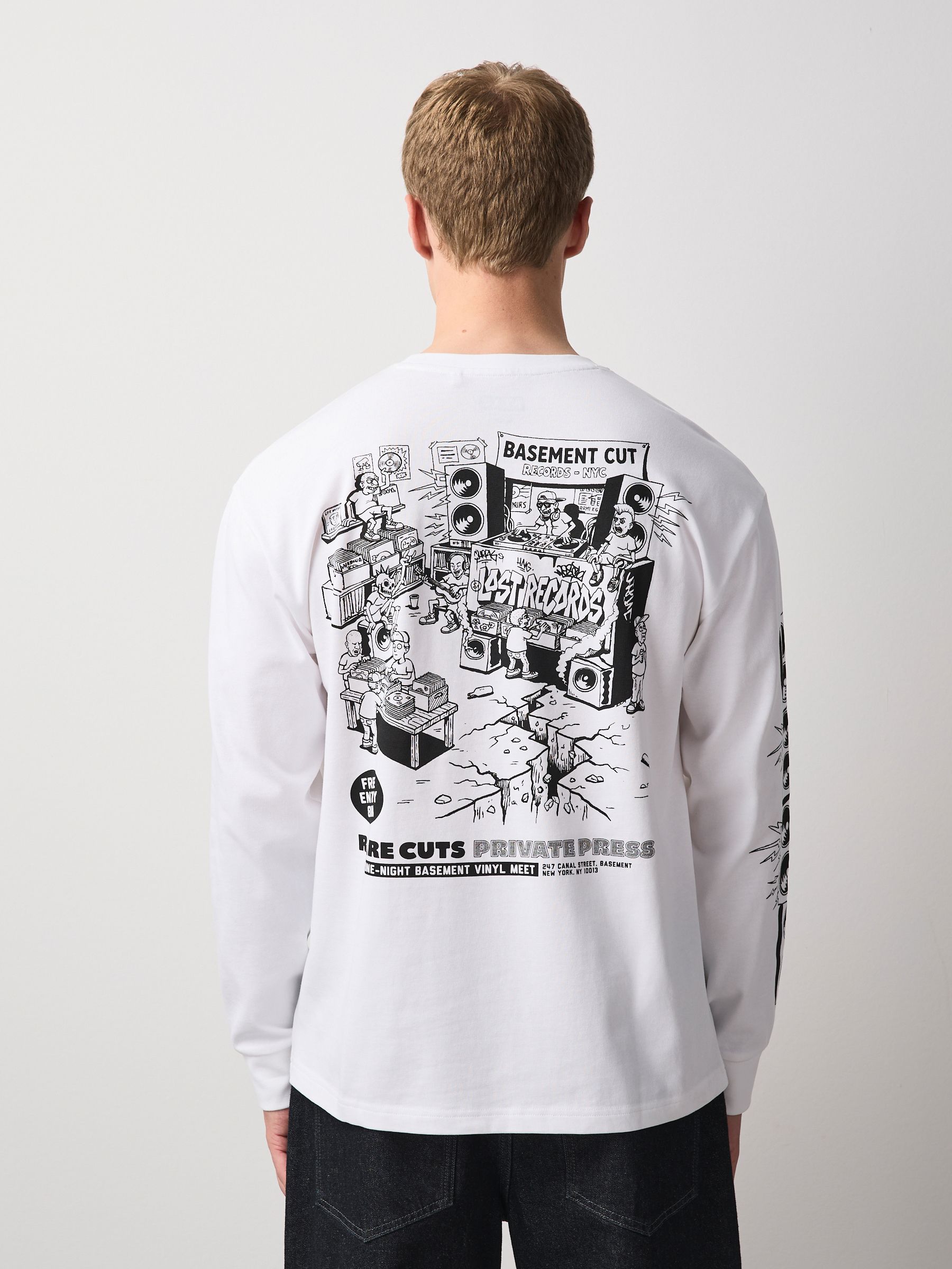 Buy White Records Long Sleeve Graphic T-Shirt from Next Canada