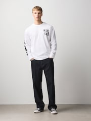 White Records Long Sleeve Graphic T-Shirt - Image 2 of 10