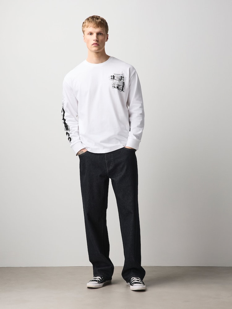 White Records Long Sleeve Graphic T-Shirt - Image 2 of 10