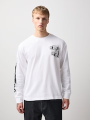 White Records Long Sleeve Graphic T-Shirt - Image 3 of 10