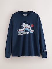 Navy Ski Long Sleeve Graphic T-Shirt - Image 5 of 8