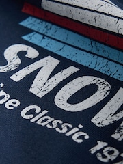Navy Ski Long Sleeve Graphic T-Shirt - Image 7 of 8