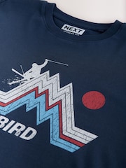 Navy Ski Long Sleeve Graphic T-Shirt - Image 8 of 8