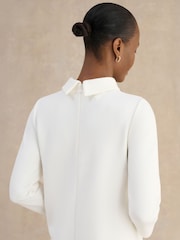 Hobbs White Tali Textured Top - Image 4 of 5