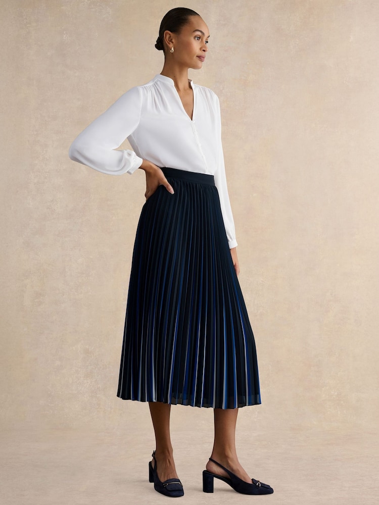 Hobbs Blue Vida Skirt - Image 1 of 4 Hobbs Blue Vida Skirt - Image 1 of 4