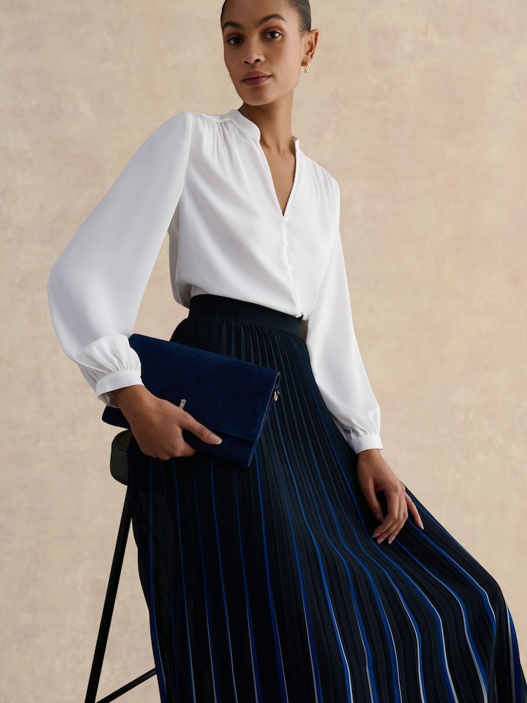 Hobbs Blue Vida Skirt - Image 2 of 4 Hobbs Blue Vida Skirt - Image 2 of 4