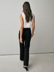 黑色 - Ponte Horsebit Detail Bootcut Trousers - 圖片 10/15