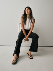 黑色 - Ponte Horsebit Detail Bootcut Trousers - 圖片 6/15