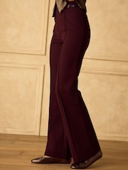 酒紅 - Ponte Horsebit Detail Bootcut Trousers - 圖片 2/8
