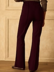 酒紅 - Ponte Horsebit Detail Bootcut Trousers - 圖片 4/8