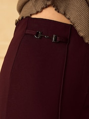 酒紅 - Ponte Horsebit Detail Bootcut Trousers - 圖片 5/8