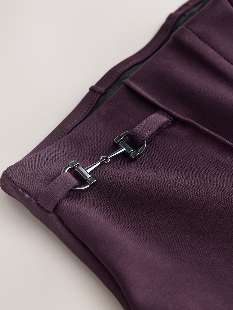 酒紅 - Ponte Horsebit Detail Bootcut Trousers - 圖片 8/8