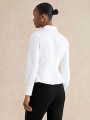 Hobbs White Giulia Shirt - Image 2 of 4
