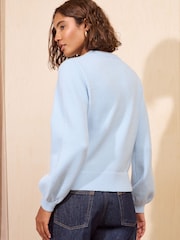 Friends Like These Pale Blue Snow Scene Christmas Jumper - Image 5 of 5