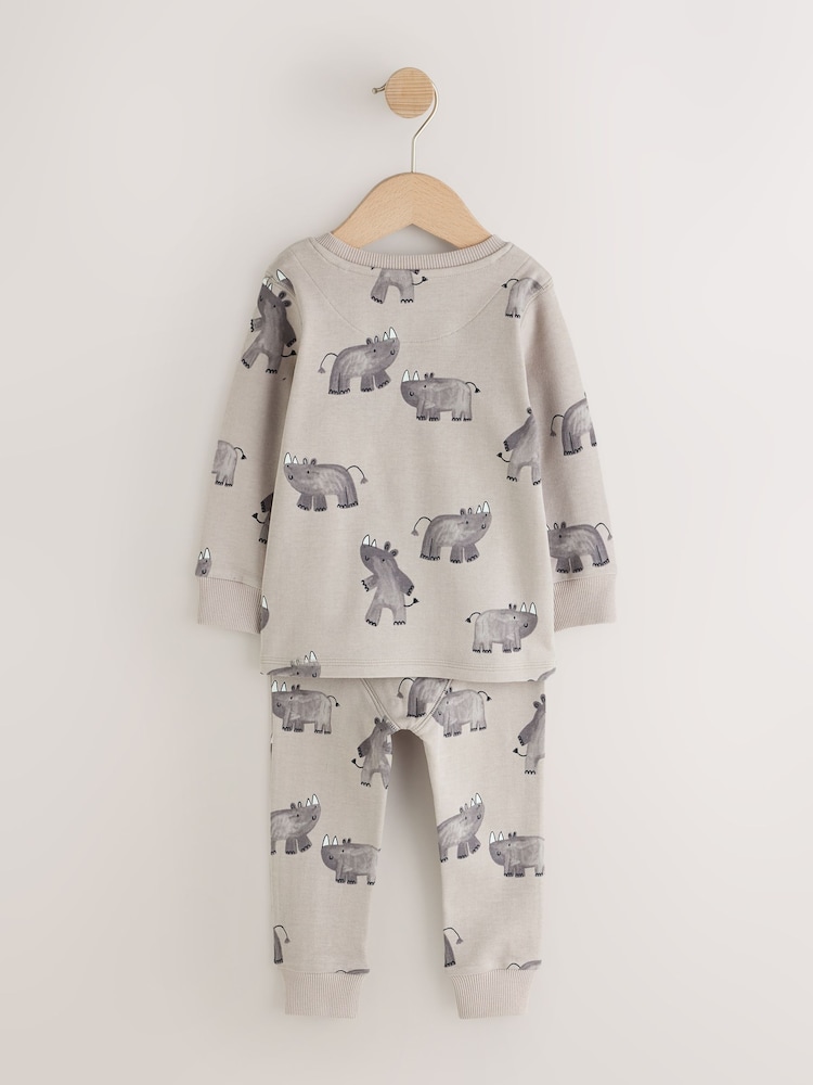 Neutral/Blush Animals Snuggle Pyjamas 3 Pack (9mths-10yrs) - Image 4 of 4 Neutral/Blush Animals Snuggle Pyjamas 3 Pack (9mths-10yrs) - Image 4 of 4