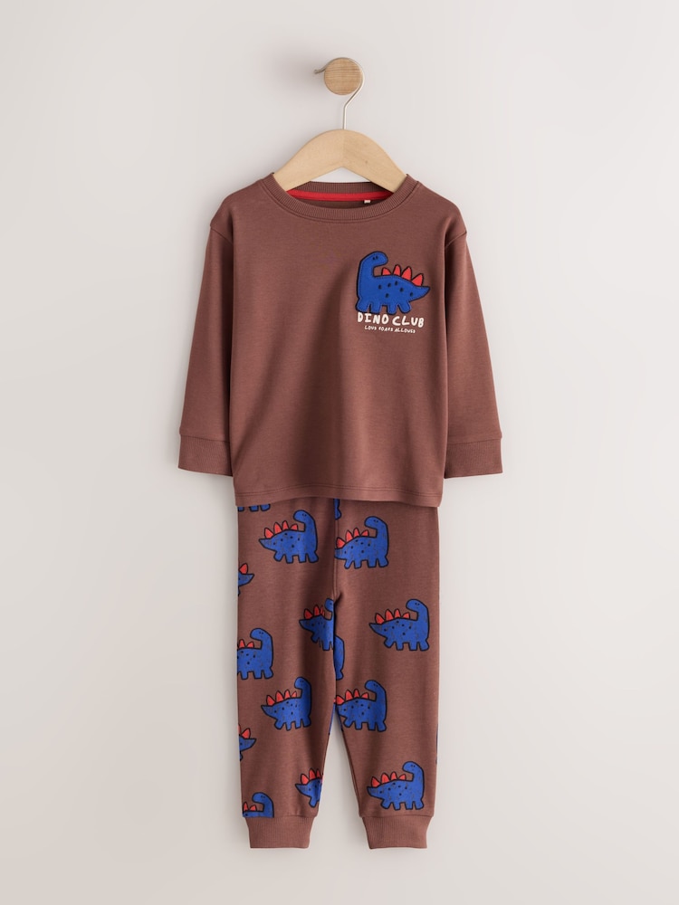 Red/Brown/Mustard Graphic Snuggle Pyjamas 3 Pack (9mths-8yrs) - Image 2 of 7 Red/Brown/Mustard Graphic Snuggle Pyjamas 3 Pack (9mths-8yrs) - Image 2 of 7