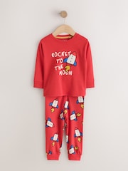 Red/Brown/Mustard Graphic Snuggle Pyjamas 3 Pack (9mths-8yrs) - Image 4 of 7