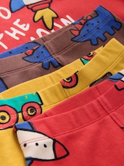 Red/Brown/Mustard Graphic Snuggle Pyjamas 3 Pack (9mths-8yrs) - Image 7 of 7