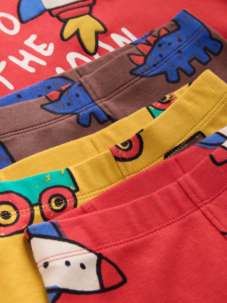Red/Brown/Mustard Graphic Snuggle Pyjamas 3 Pack (9mths-8yrs) - Image 7 of 7 Red/Brown/Mustard Graphic Snuggle Pyjamas 3 Pack (9mths-8yrs) - Image 7 of 7