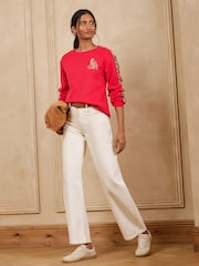 Love & Roses Red Cheetah Sleeve Sweatshirt - Image 3 of 4
