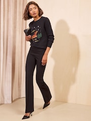 Friends Like These Black Dachshund Christmas Jumper - Image 3 of 5
