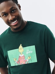 Grinch in Schwarz - T-Shirt mit weihnachtlichem Print - Bild 4 von 7