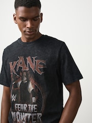Black Kane WWE License Graphic Relaxed Fit T-Shirt - Image 4 of 7