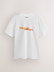 White Rolling Stones Regular Fit Band Graphic Print T-Shirt - Image 2 of 5