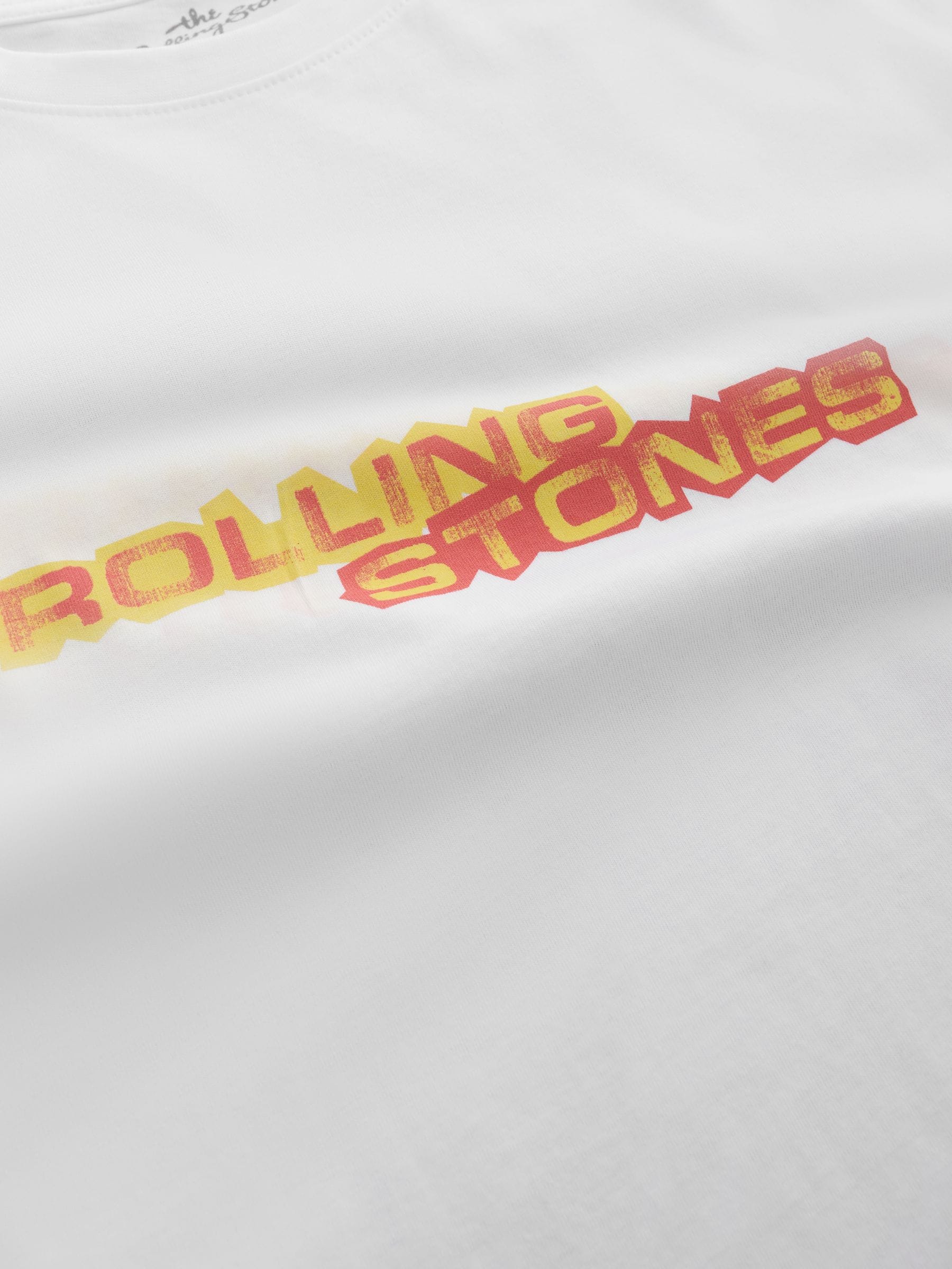 Buy White Rolling Stones Regular Fit Band Graphic Print T-Shirt