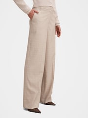 Forever New Natural Lottie Check Wide Leg Trousers - Image 3 of 5