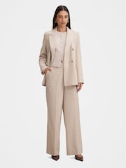 Forever New Natural Lottie Check Wide Leg Trousers - Image 4 of 5