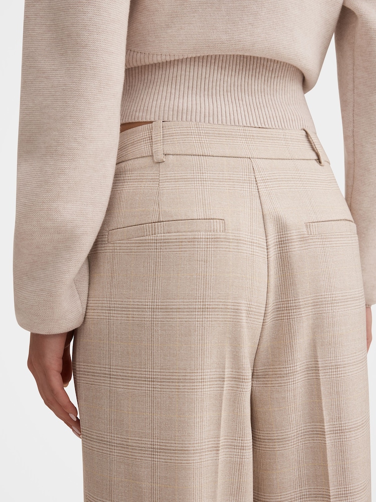 Forever New Natural Lottie Check Wide Leg Trousers - Image 5 of 5 Forever New Natural Lottie Check Wide Leg Trousers - Image 5 of 5