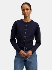 Forever New Blue Ally Petite Co-ord Knitted Cardigan - Image 1 of 5