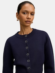 Forever New Blue Ally Petite Co-ord Knitted Cardigan - Image 3 of 5