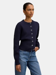 Forever New Blue Ally Petite Co-ord Knitted Cardigan - Image 4 of 5