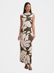 Forever New Green Allegra Mesh Midi Dress - Image 1 of 4