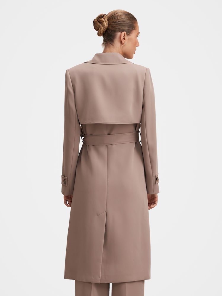 Forever New Brown Delilah Soft Trench Coat - Image 2 of 5