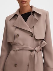 Forever New Brown Delilah Soft Trench Coat - Image 3 of 5