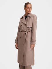 Forever New Brown Delilah Soft Trench Coat - Image 4 of 5