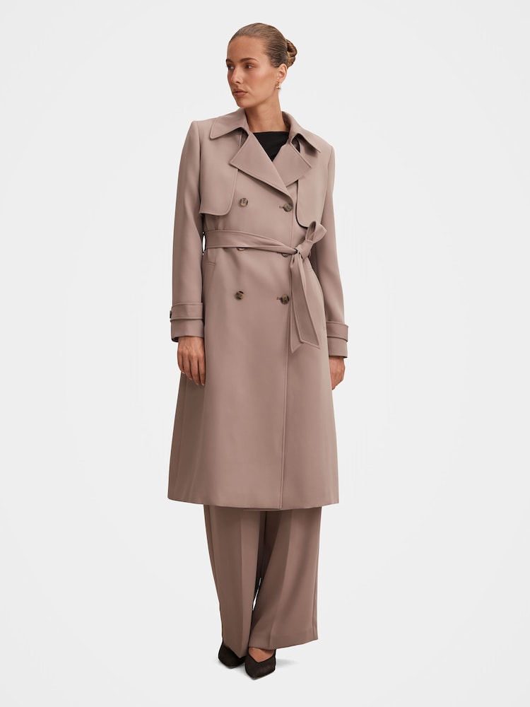Forever New Brown Delilah Soft Trench Coat - Image 5 of 5