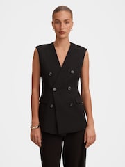 Forever New Black Myra Sleeveless Blazer - Image 1 of 5