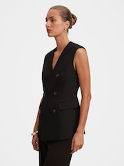 Forever New Black Myra Sleeveless Blazer - Image 4 of 5